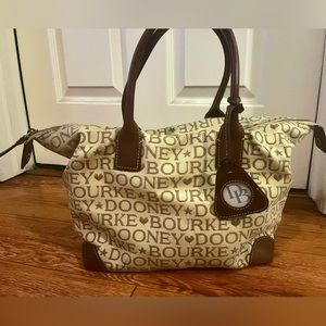Dooney and Bourke Tan and Brown Handbag
